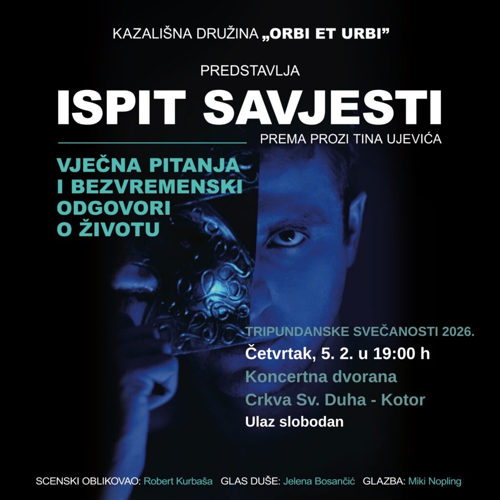 Monodrama ‘Ispit savjesti’ gostuje u Kotoru